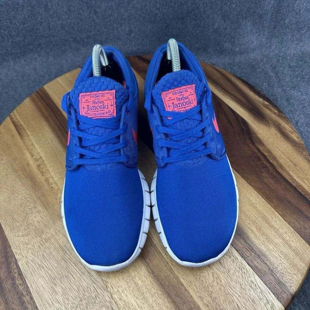 Nike Stefan Janoski Max Running Shoes Men Size 7.5 Blue White Comfort Sneakers